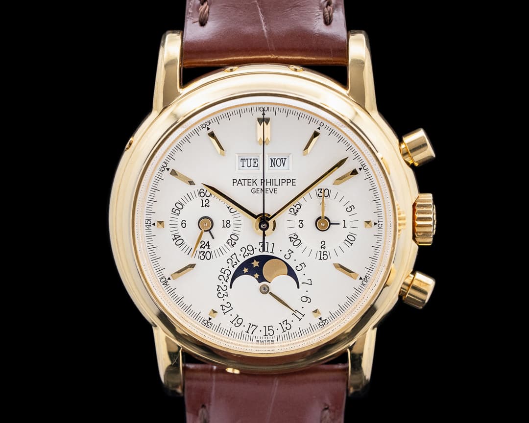 Image of Patek Philippe 3970EJ Perpetual Calendar Chronograph 18K Yellow Transitional 2nd Series