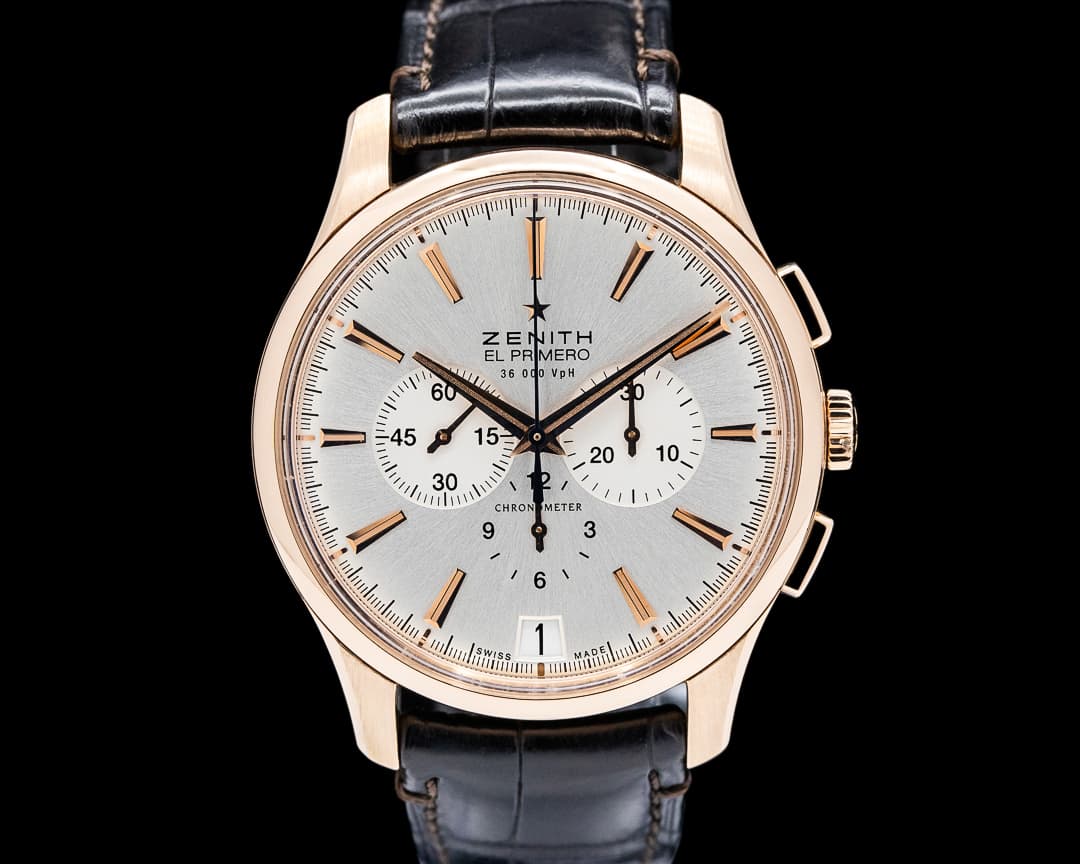 Zenith El Primero Chronomaster 18K Rose Gold Silver Dial