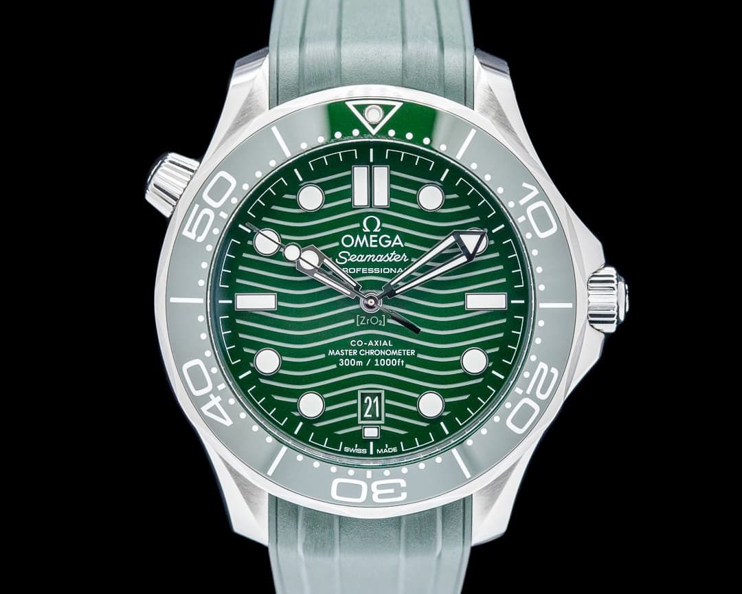 Omega Seamaster Diver 300M SS Green Ceramic Green Dial