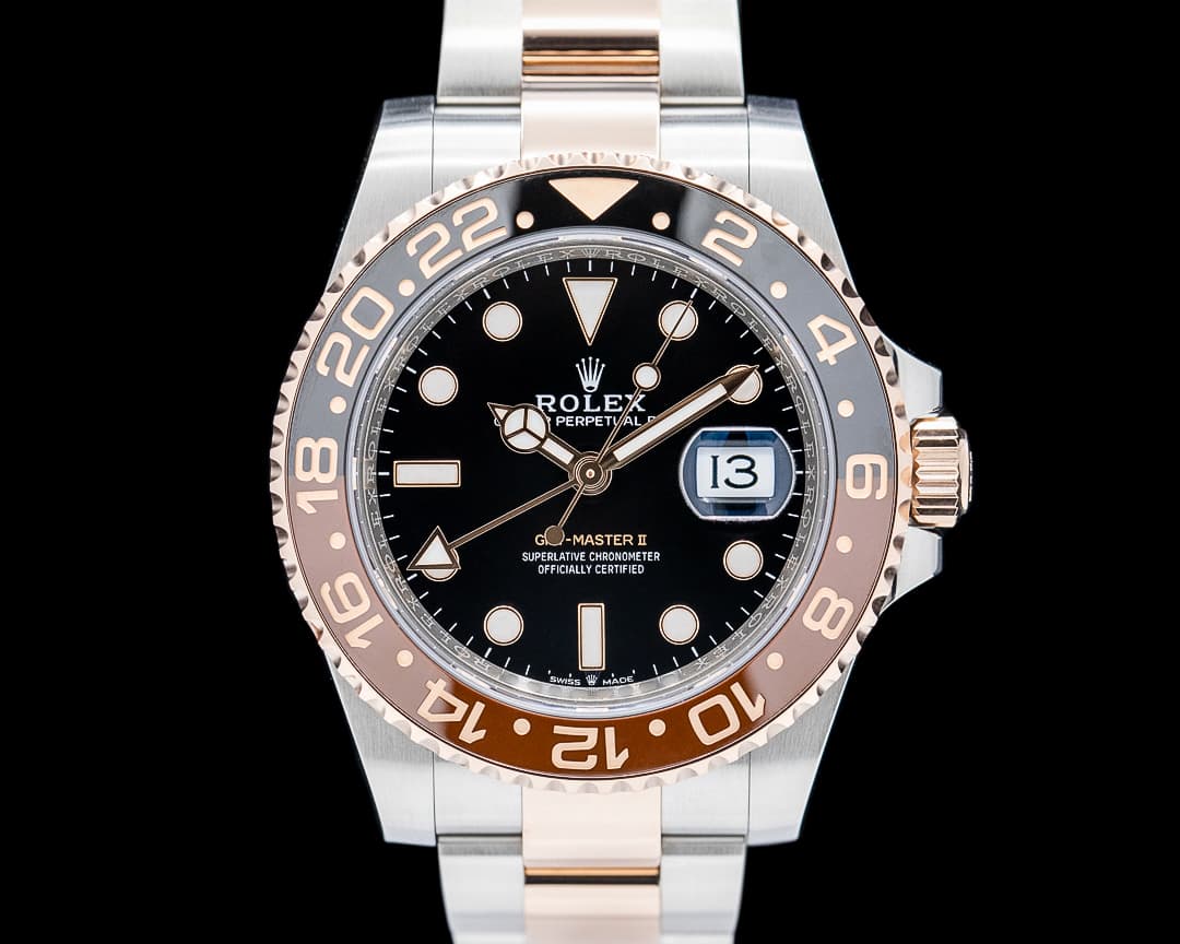 Rolex 126711CHNR GMT-Master II SS / 18K Rose Gold Black Dial