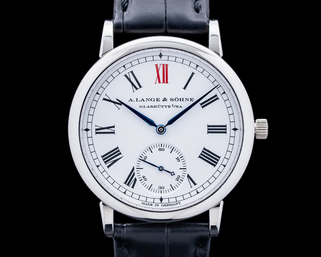 A. Lange and Sohne 302.025 Saxonia Langematik Anniversary Platinum White Dial