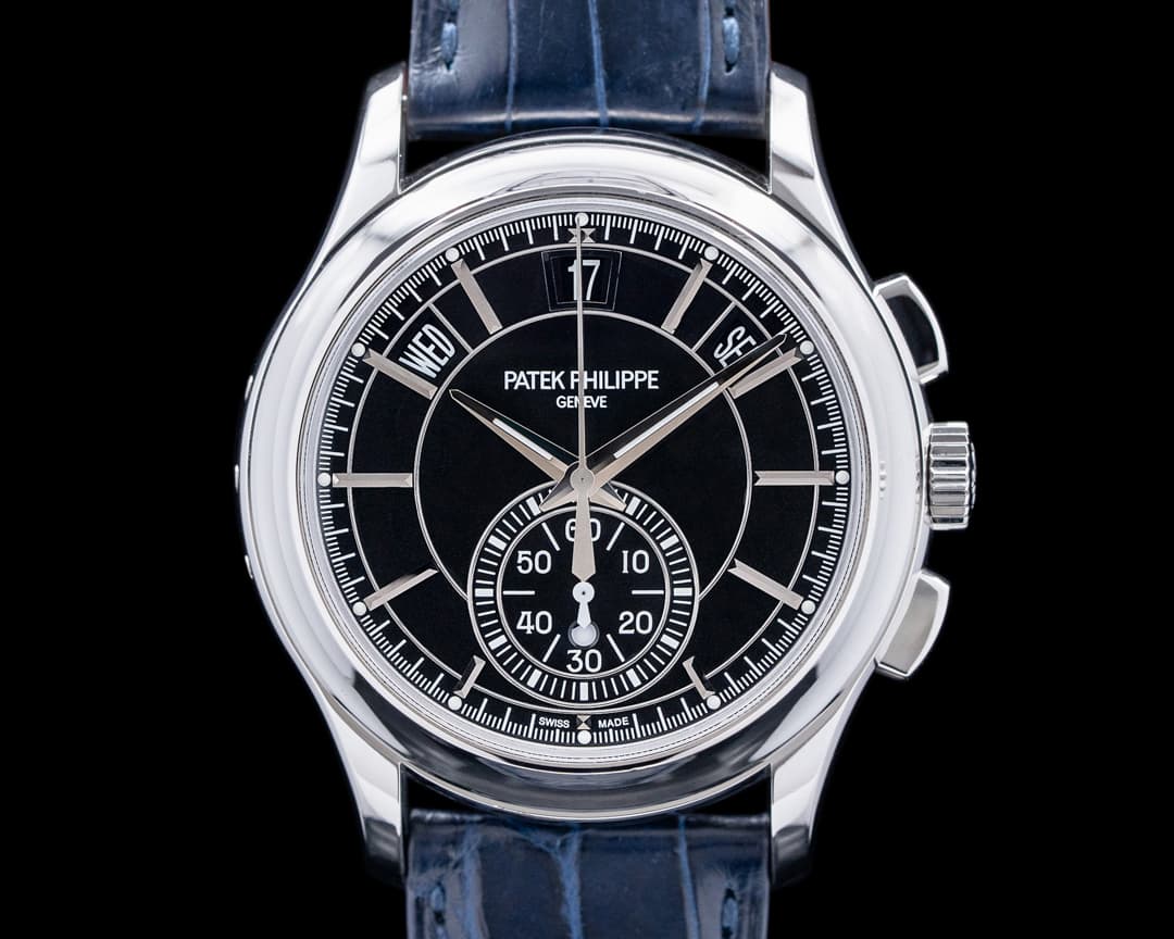 Patek Philippe 5905P-010 Annual Calendar Chronograph Platinum Black Dial