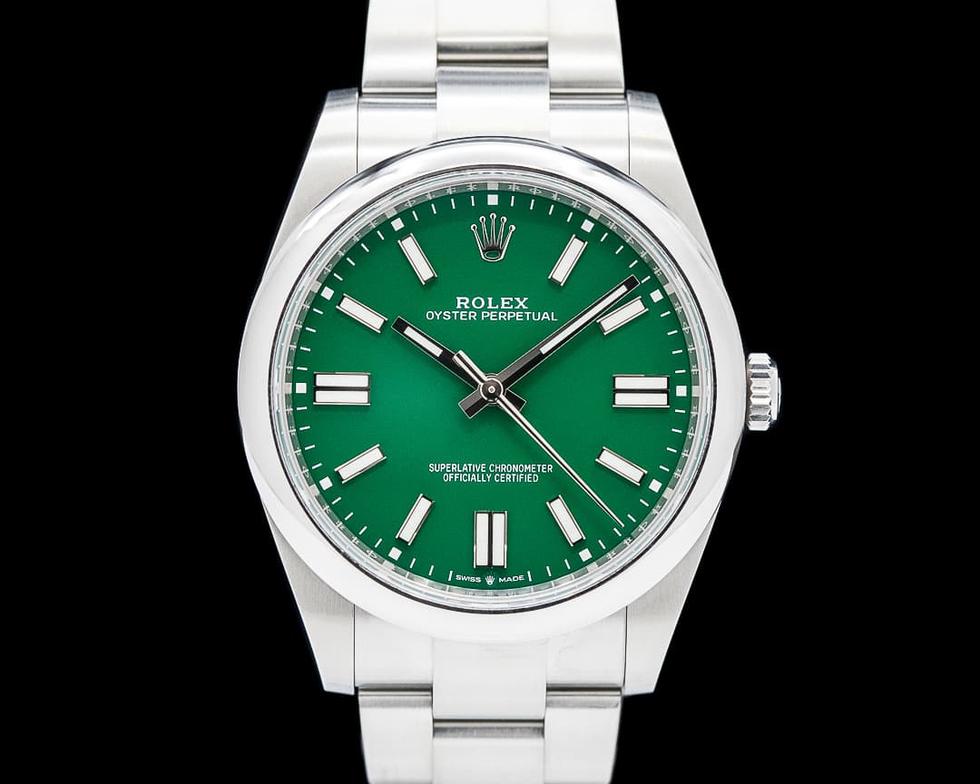 Rolex 124300 Oyster Perpetual SS Green Dial