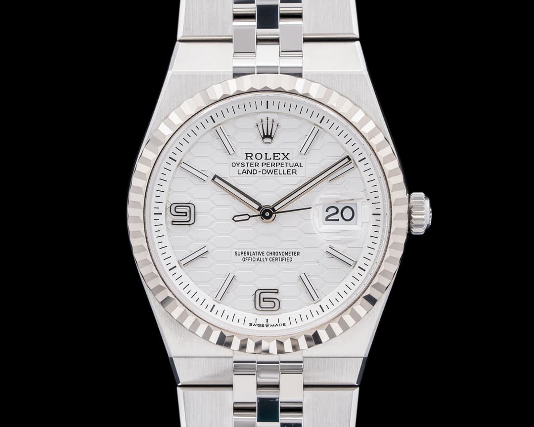 Rolex 127234 Land-Dweller 36 SS / 18K WG White Dial 2025