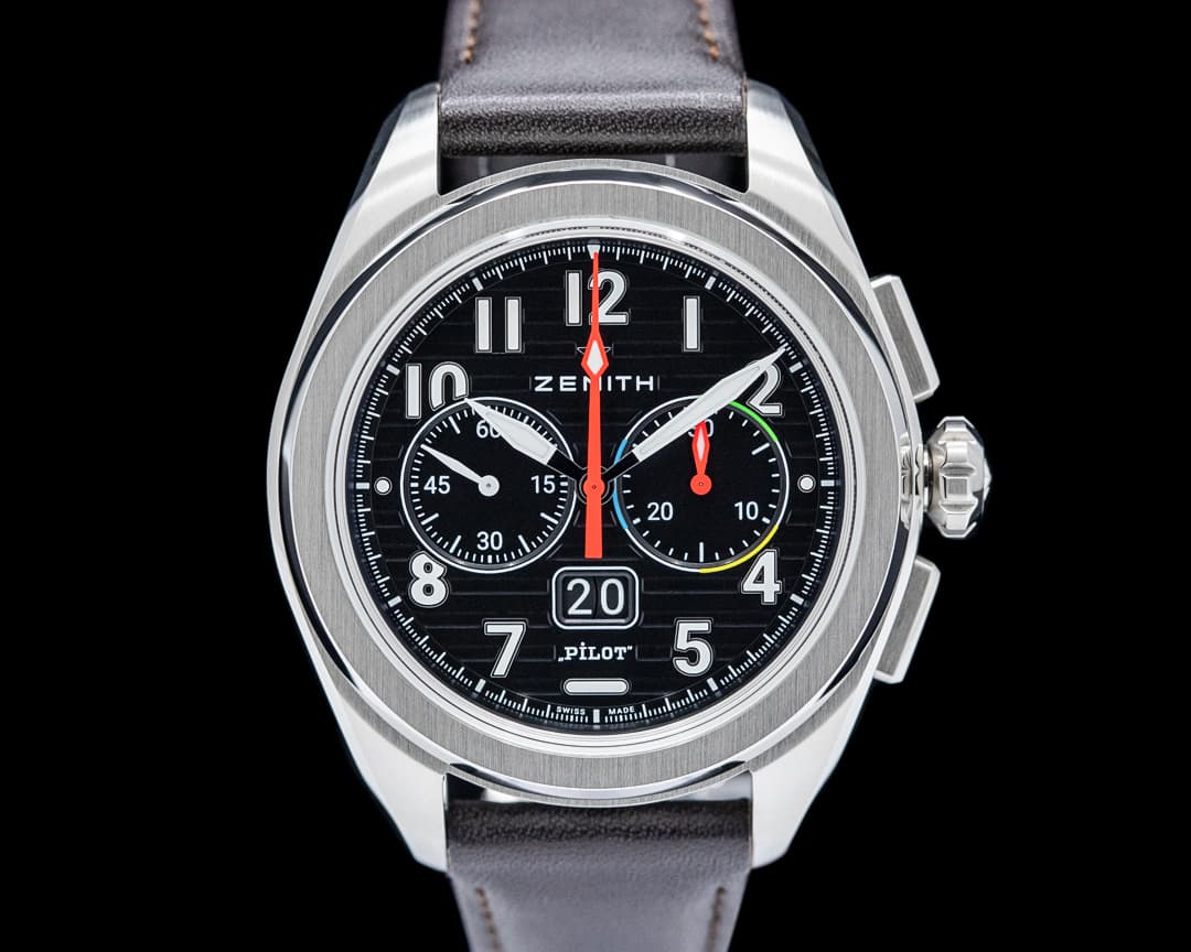 Zenith Pilot Big Date Flyback SS Black Dial