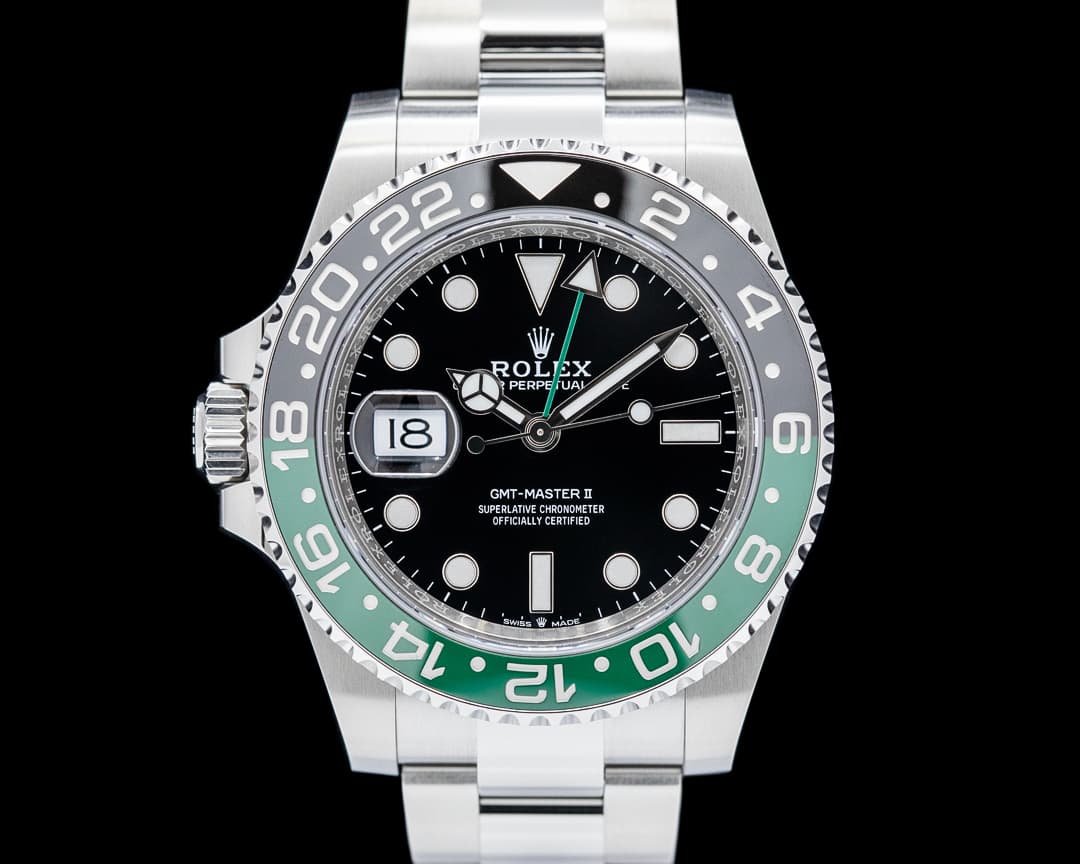 Rolex 126720VTNR GMT-Master II Left-Handed "Sprite" SS Black Dial 2025