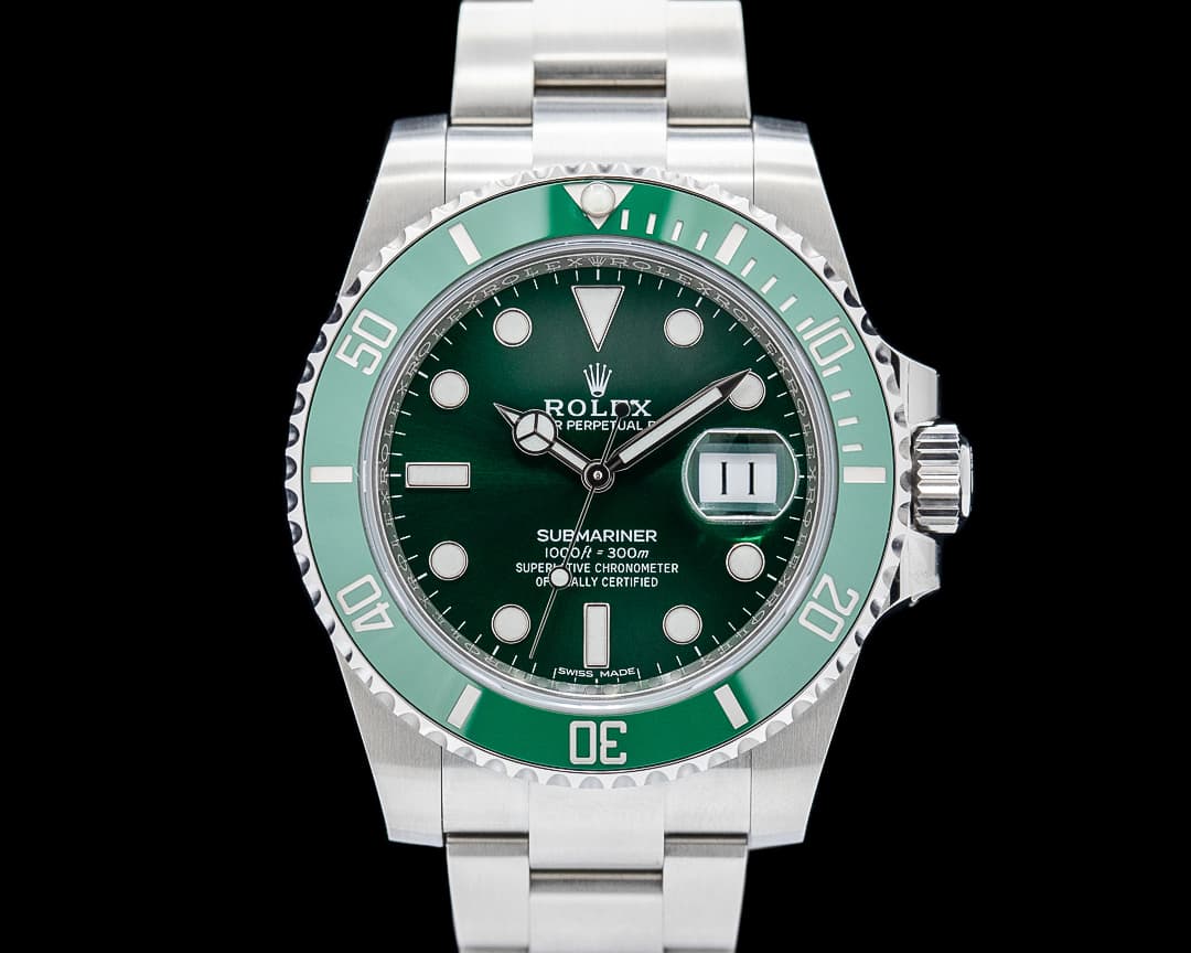 Rolex 116610LV Submariner Hulk SS Green Dial UNWORN