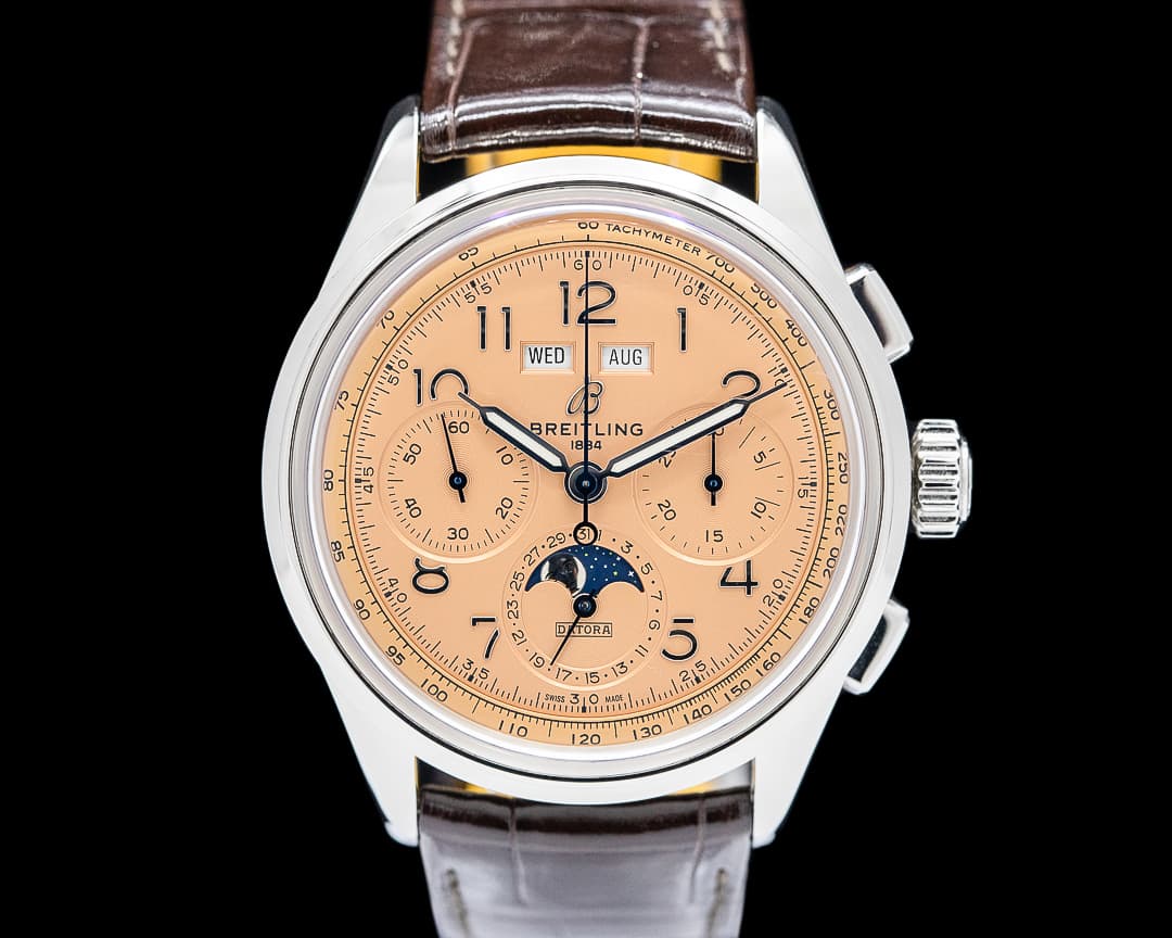Breitling AB2510 Premier Datora 42MM SS Salmon Dial