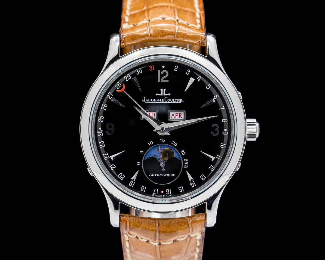 Jaeger LeCoultre 140.8.98.S Master Moon SS Black Dial