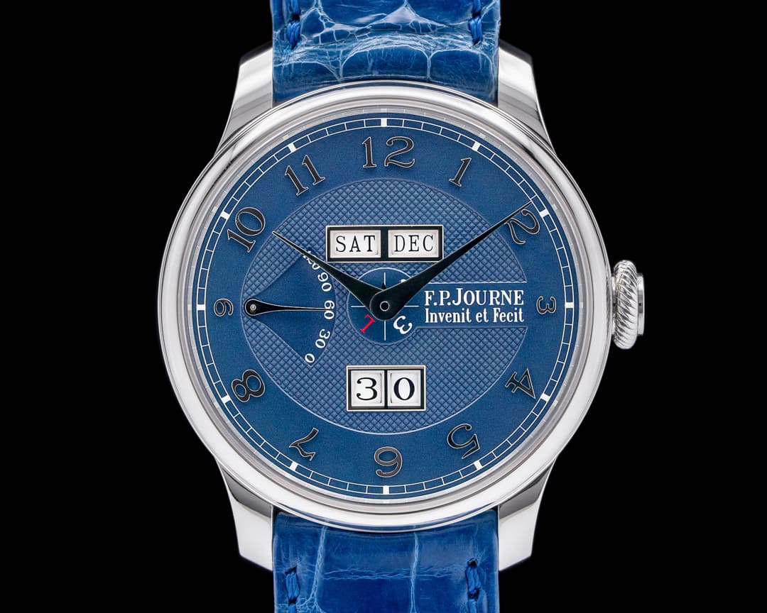 F. P. Journe Quantieme Perpetual Platinum Blue Guilloche Dial