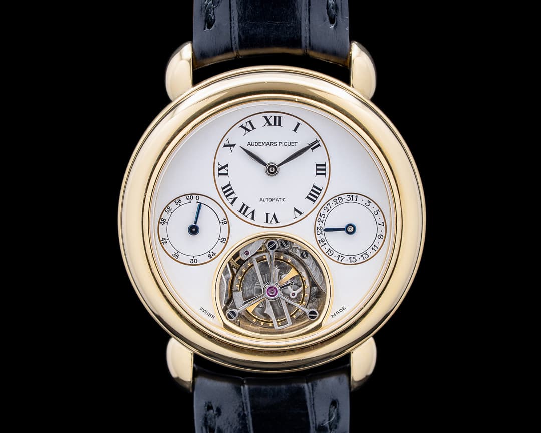 Image of Audemars Piguet 25718BA Jules Audemars Tourbillon 18K Yellow Gold White Dial