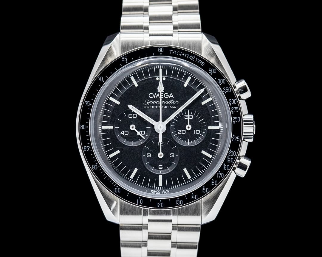 Omega Speedmaster Moonwatch Professional Hesalite SS Black Dial