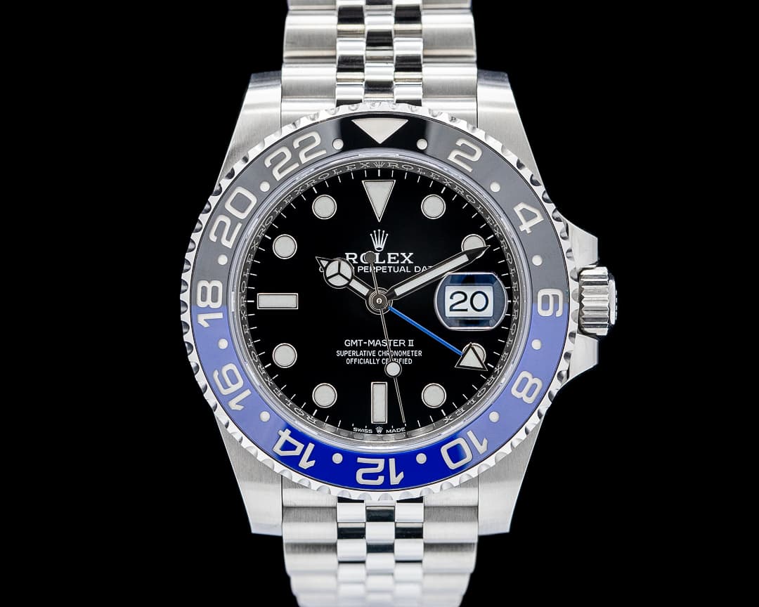 Rolex 126710BLNR GMT Master II "Batgirl" Jubilee SS Black Dial