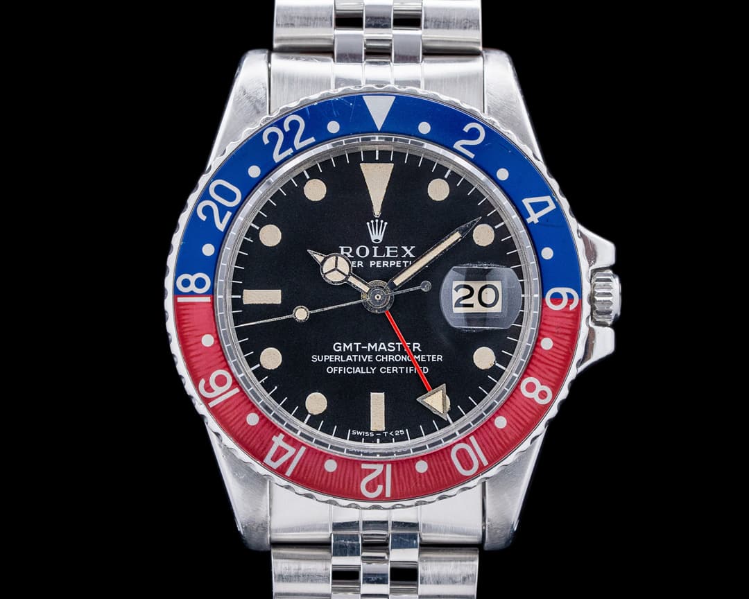 Rolex 1675 Vintage GMT-Master "Pepsi Bezel" SS Black Dial