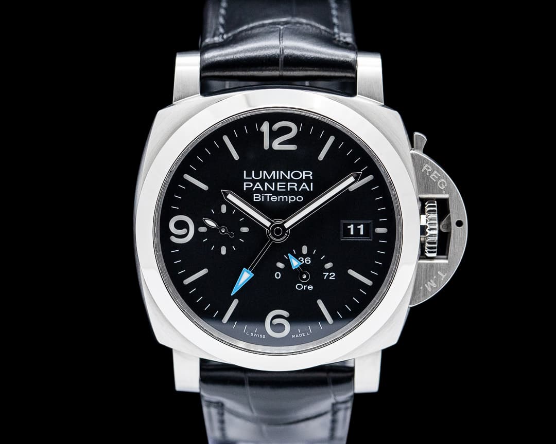 Panerai PAM01360 Luminor BiTempo 44MM SS Black Dial 2024