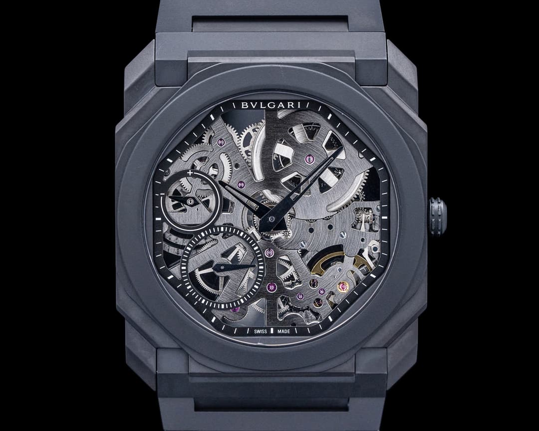 Bulgari 103126 Octo Finissimo Black Ceramic Skeleton Dial