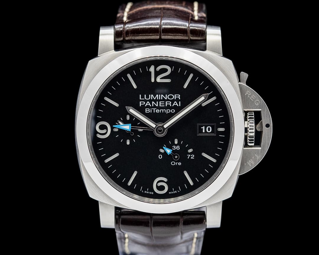 Panerai PAM01360 Luminor BiTempo 44MM SS Black Dial 2024