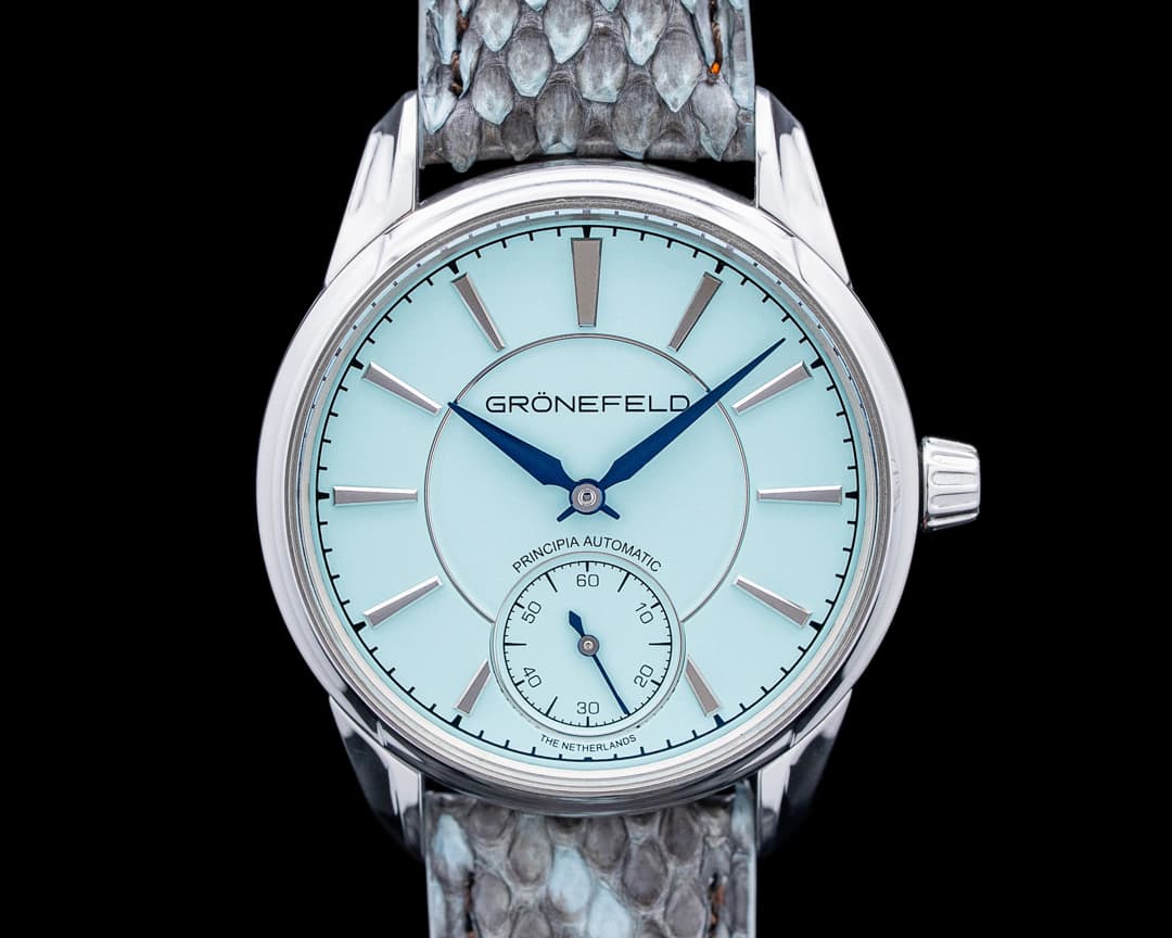 Image of Gronefeld 1941 Principia Blue Automatic SS Tiffany Blue Dial