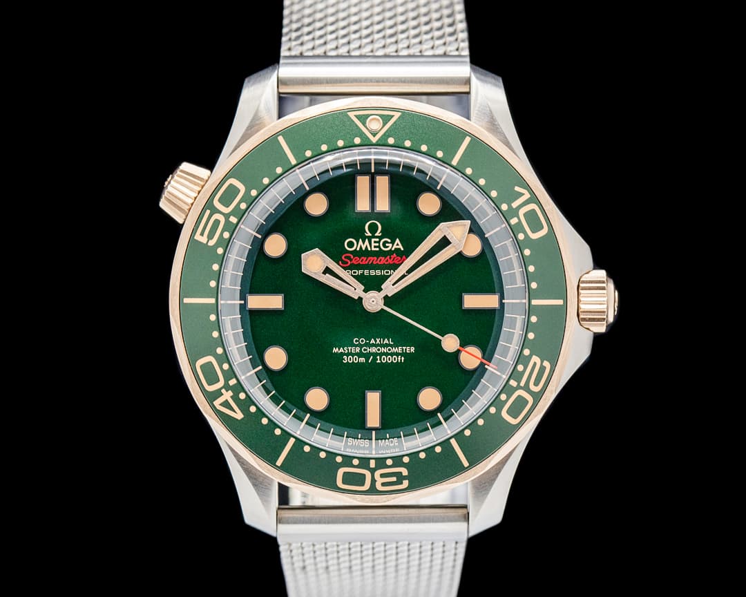 Omega Seamaster Diver 300M Titanium Bronze Gold Green Dial 2025