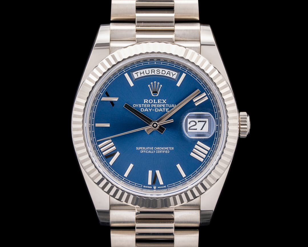 Rolex 228239 Day-Date 40MM 18K White Gold Blue Dial
