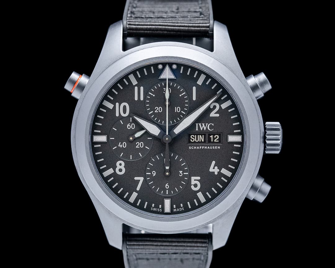 IWC Pilot's Watch Double Chronograph TOP GUN Ceratanium Black Dial