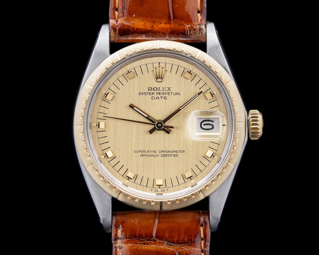 Rolex 1512 Zephyr 18K Yellow Gold Champagne Dial Circa. 1970