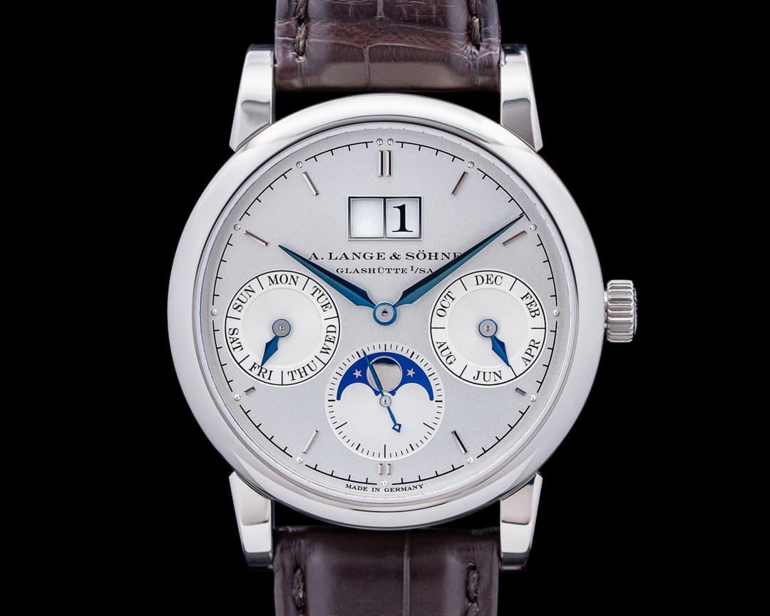 Image of A. Lange and Sohne 330.026 Saxonia Annual Calendar 18K White Gold Silver Dial