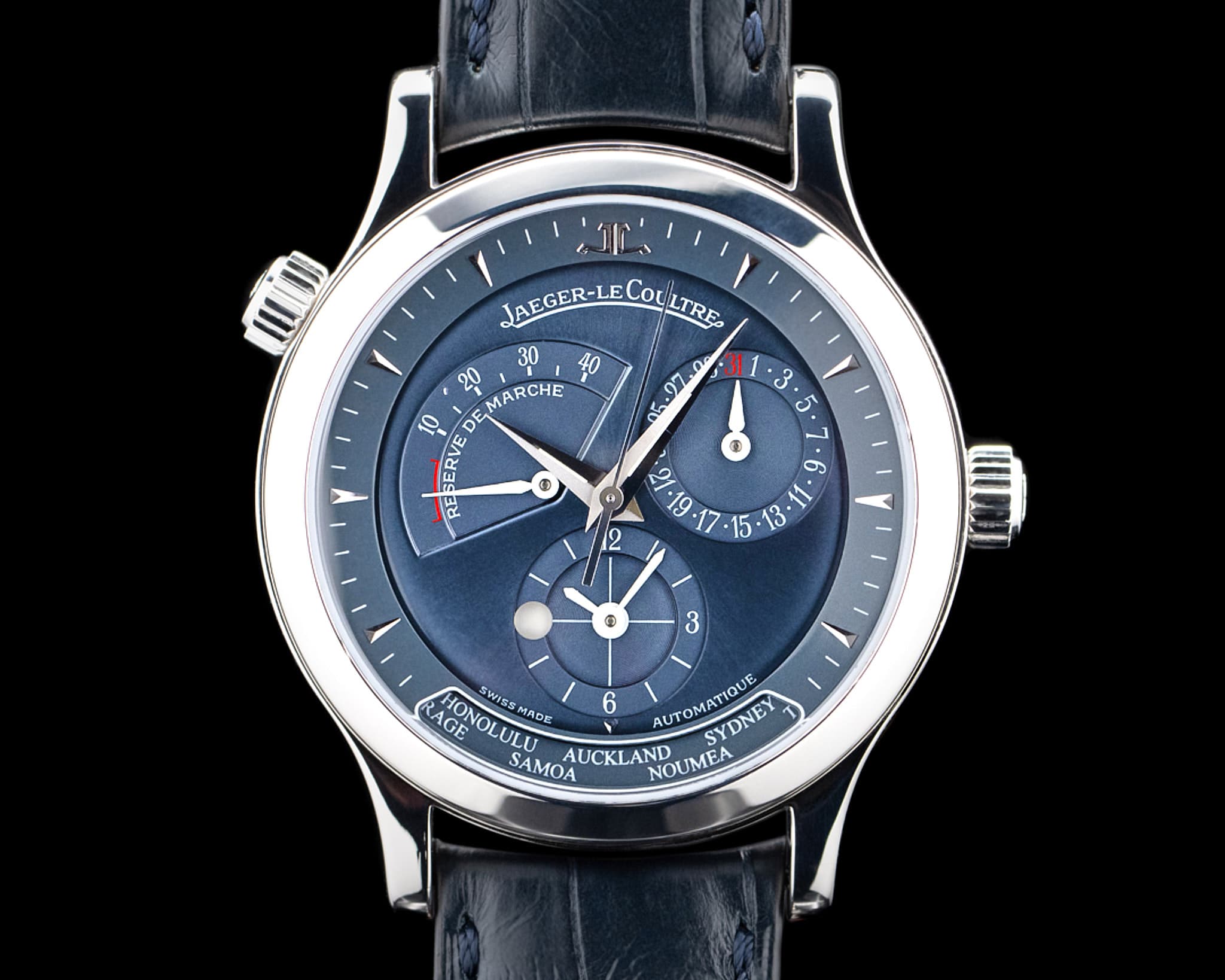 Jaeger LeCoultre 142.6.92 Master Geographic Platinum Blue Dial LIMITED
