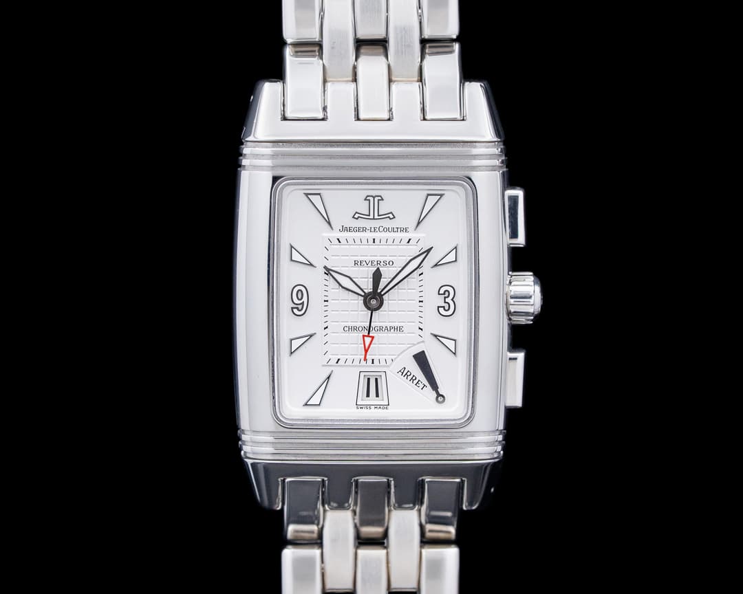 Jaeger-LeCoultre 295.8.59 Reverso Gran Sport Chronograph SS Silver Dial