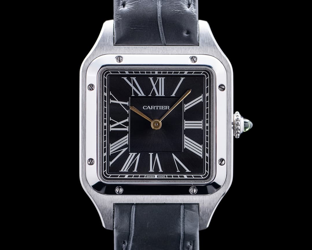 Cartier WGSA0055 Santos-Dumont Platinum Black Dial Piece Unique