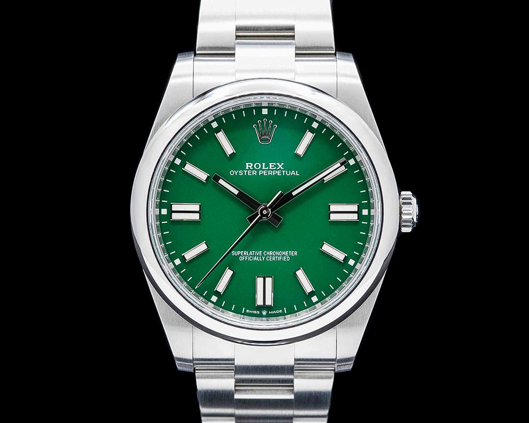 Rolex 124300 Oyster Perpetual SS Green Dial