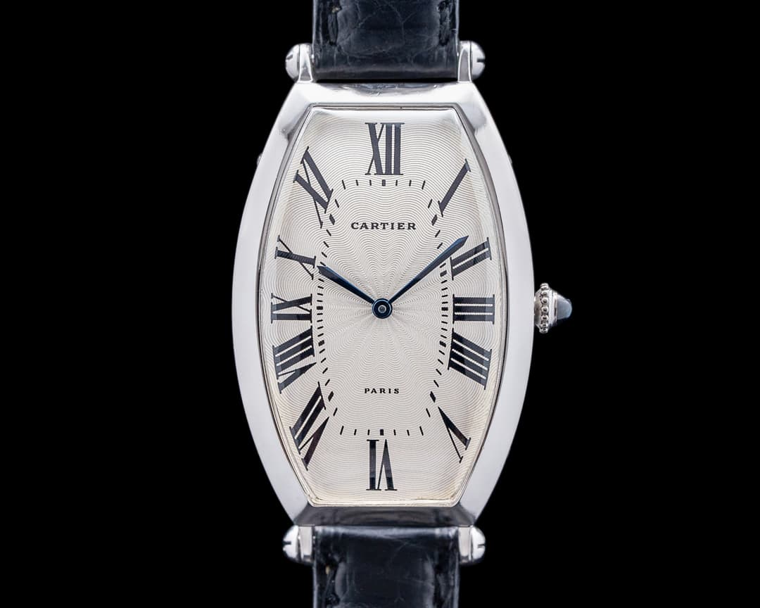 Image of Cartier W1509551 Tonneau Platinum Silver Dial