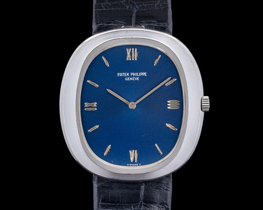 Patek Philippe 3589G Grand Ellipse 18K White Gold Blue Dial