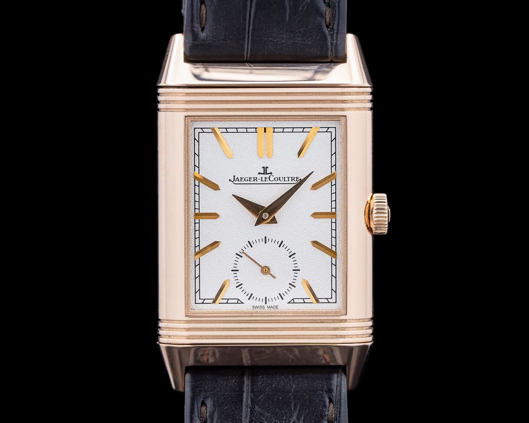 Jaeger LeCoultre Q3902420 Reverso Tribute Duoface 18K Rose Gold Silver Dial