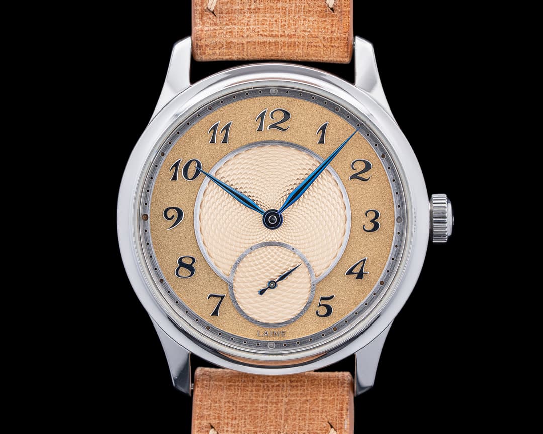Laine Laine V38 SS Salmon Guilloche Dial