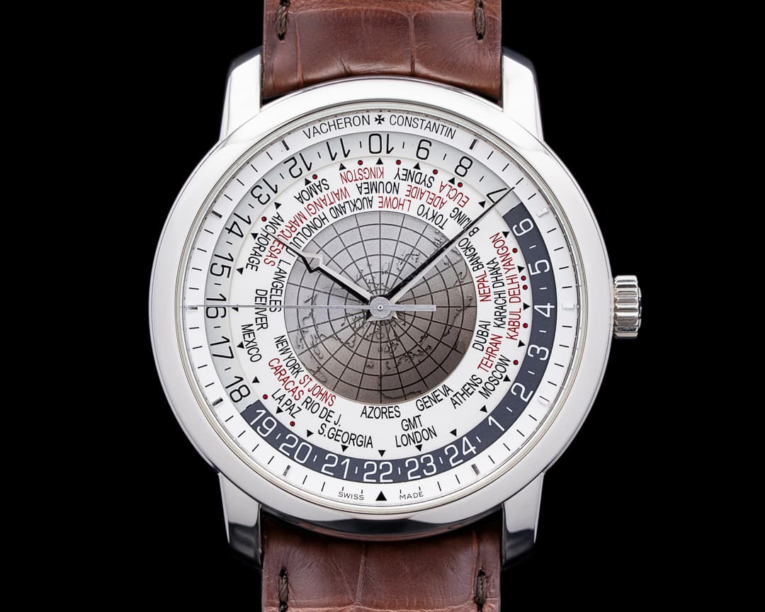 Vacheron Constantin 86060 Traditionnelle World Time 18K White Gold Silver Dial