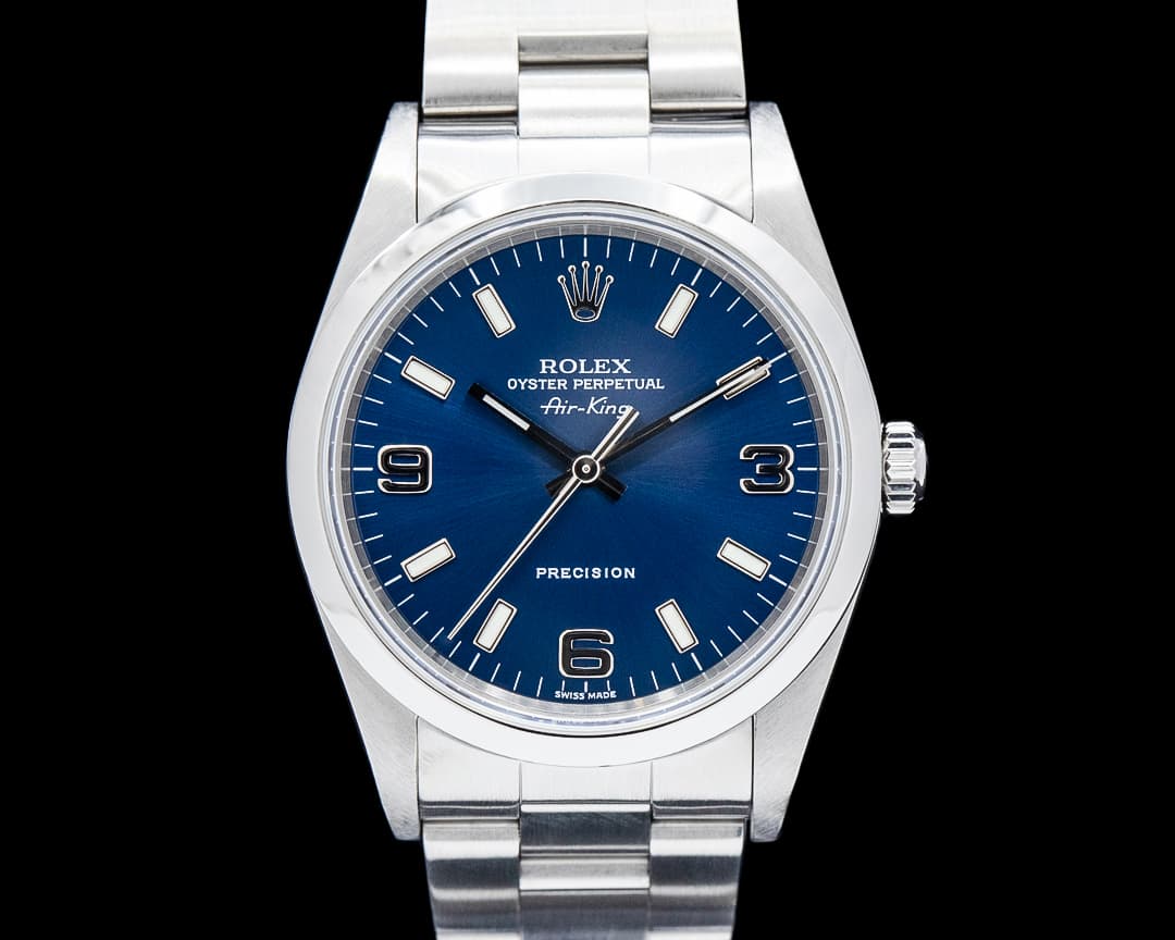Rolex 14000 Air-King SS Blue Dial Circa. 2002