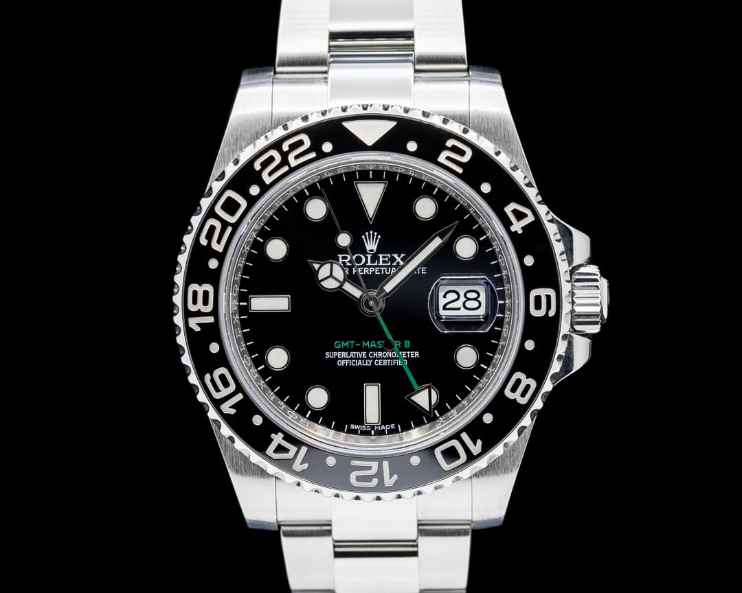 Rolex 116710LN GMT-Master II "Green Arrow" SS Black Dial