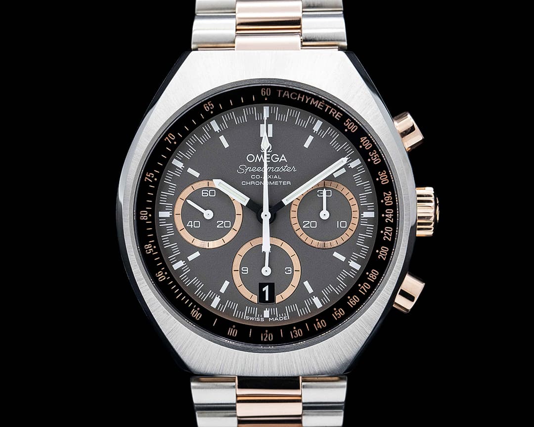 Omega Speedmaster Mark II 18K Sedna Gold / SS Gray Dial