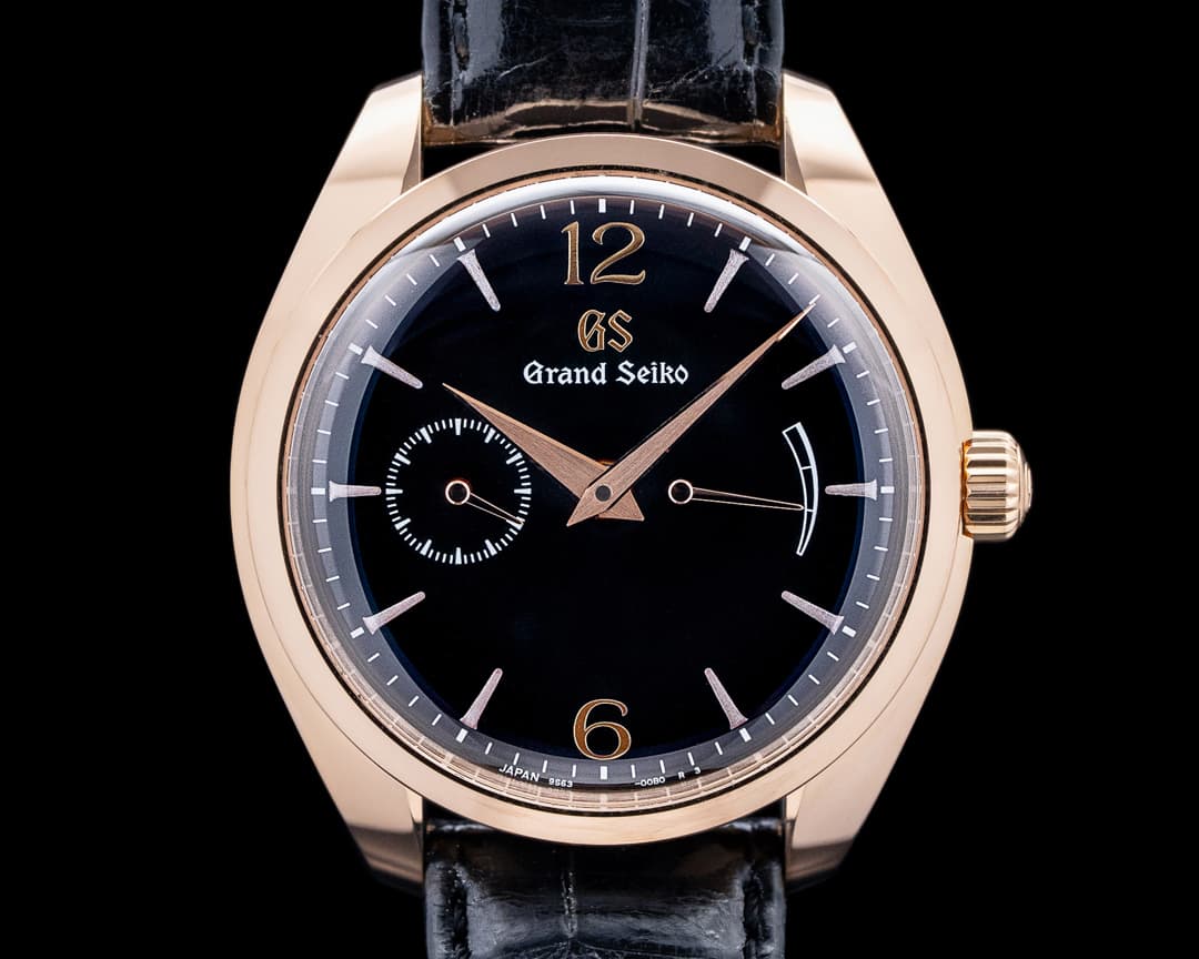 Grand Seiko SBGK004 Elegance Urushi 18K Rose Gold Black Dial