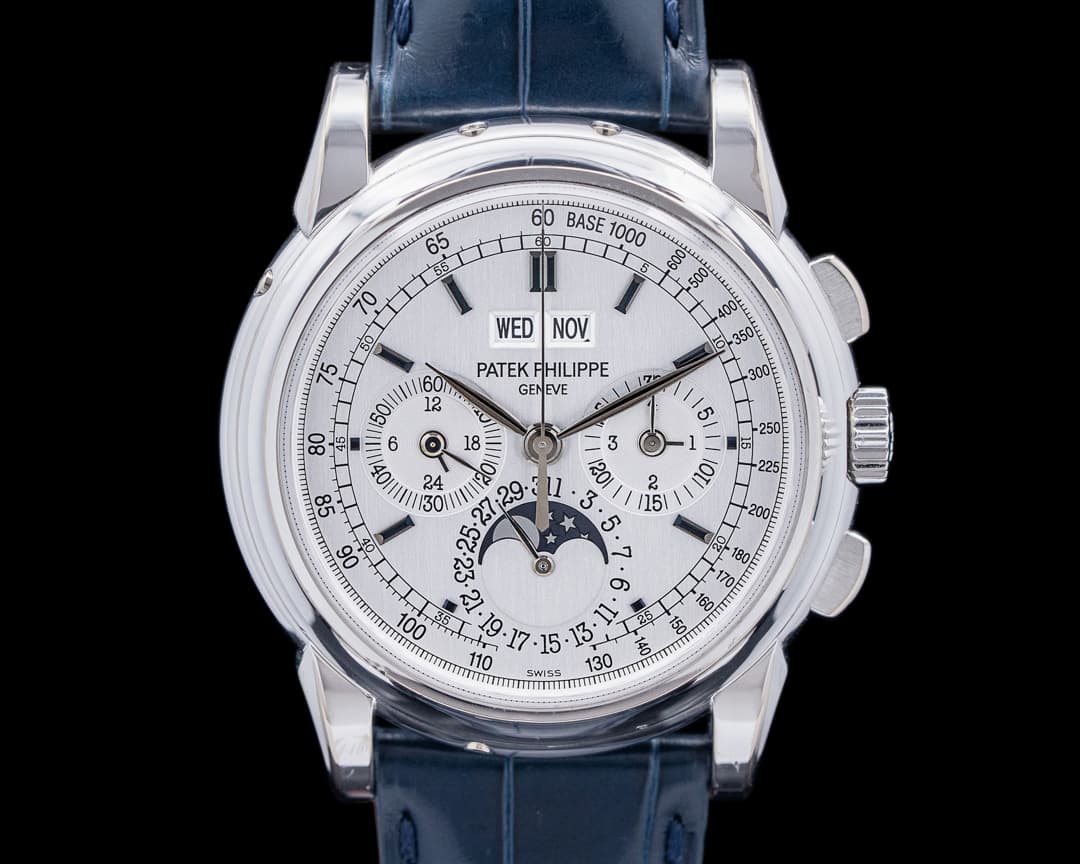 Patek Philippe 5970G Perpetual Calendar Chronograph 18K White Gold Silver Dial