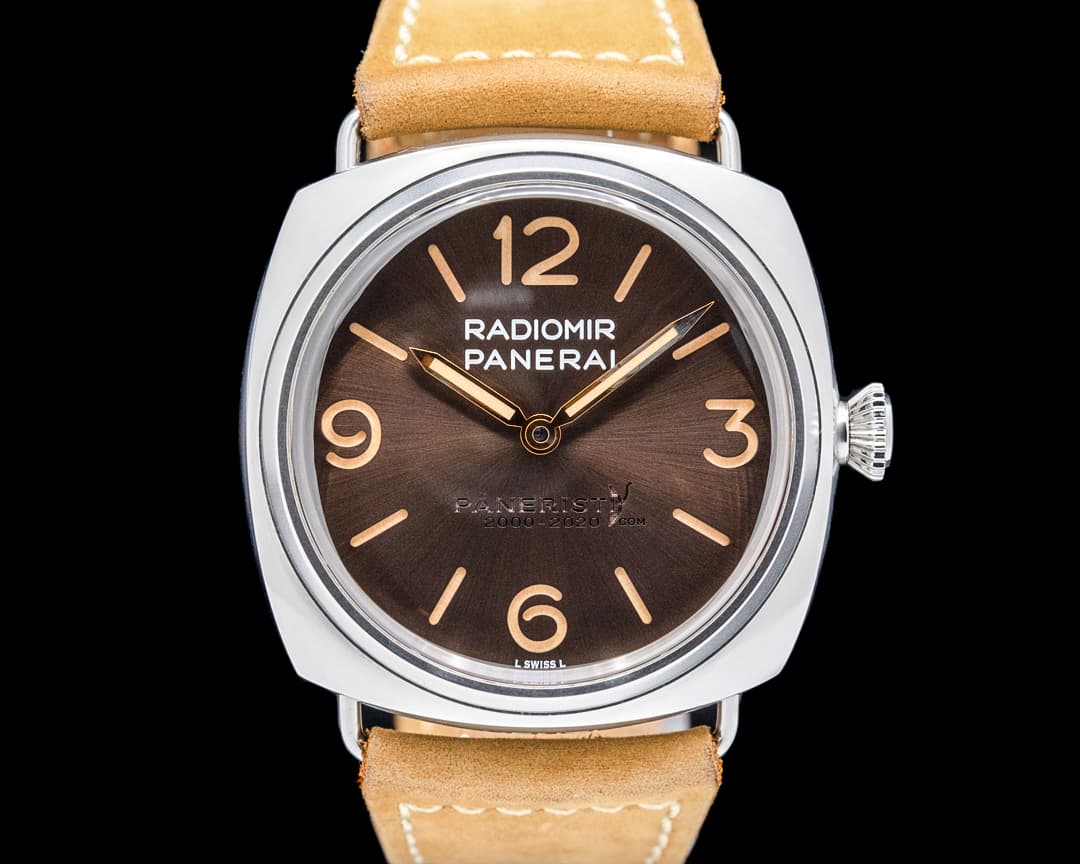 Panerai PAM02020 Radiomir Venti SS Brown Dial LIMITED