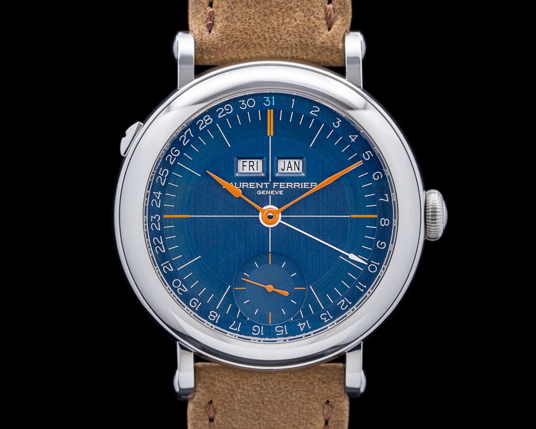 Laurent Ferrier Serie Atelier Annual Calendar SS Blue Two-Zone Dial LIMITED