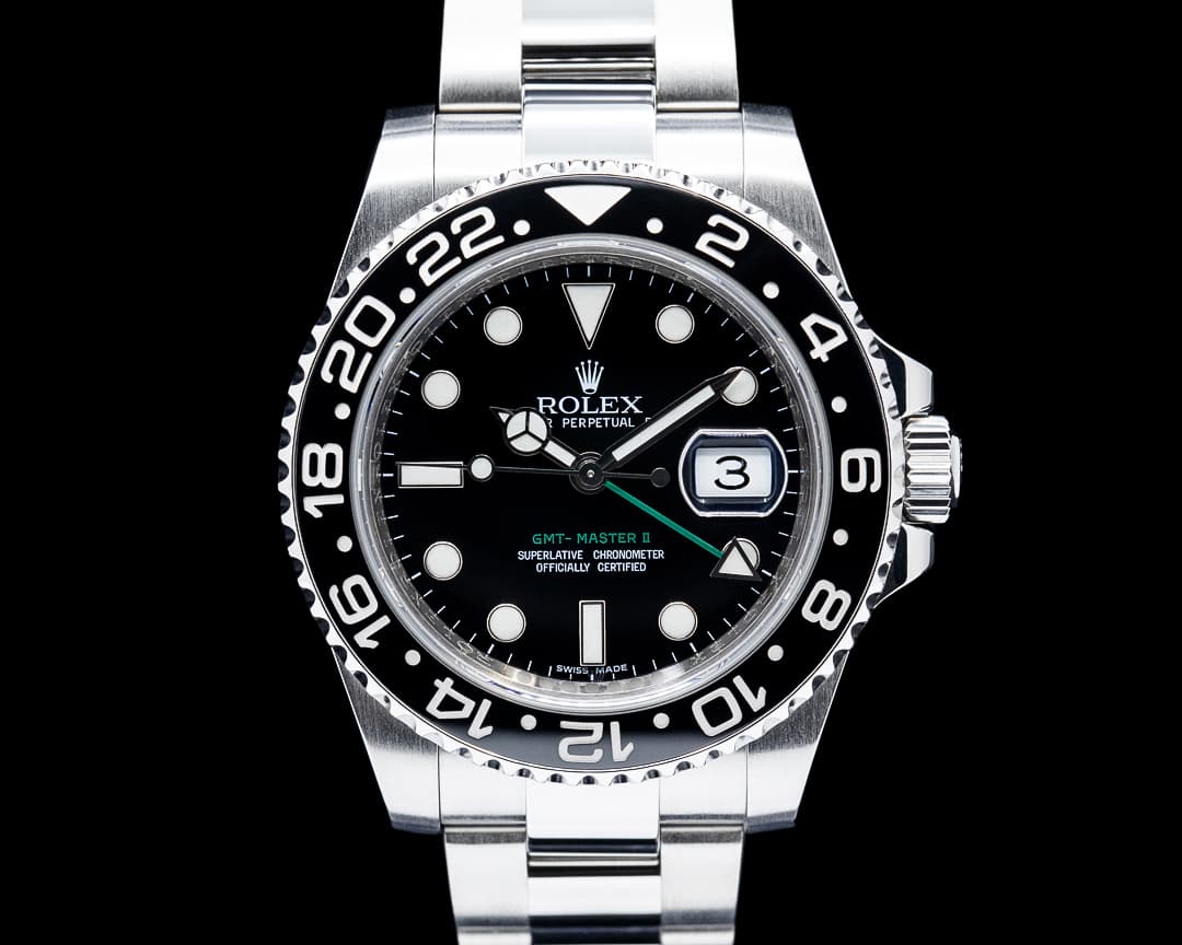 Rolex 116710LN GMT Master II Ceramic SS Black Dial