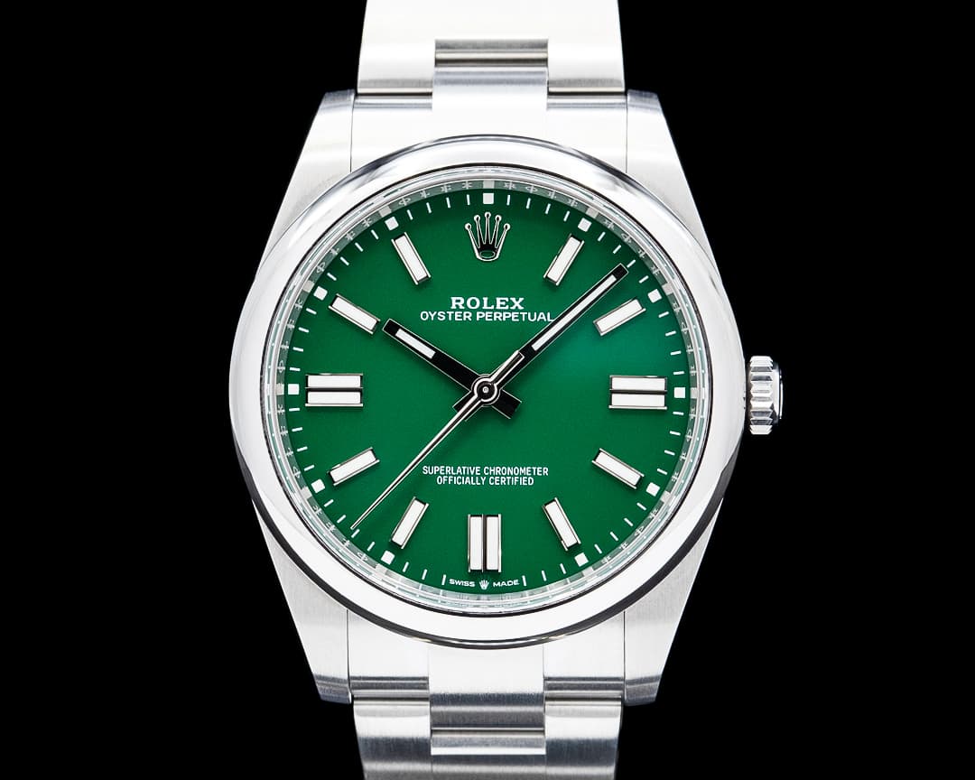 Rolex 124300 Oyster Perpetual SS Green Dial