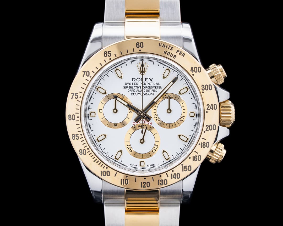 Rolex 116503 Daytona 18K YG / SS White Dial