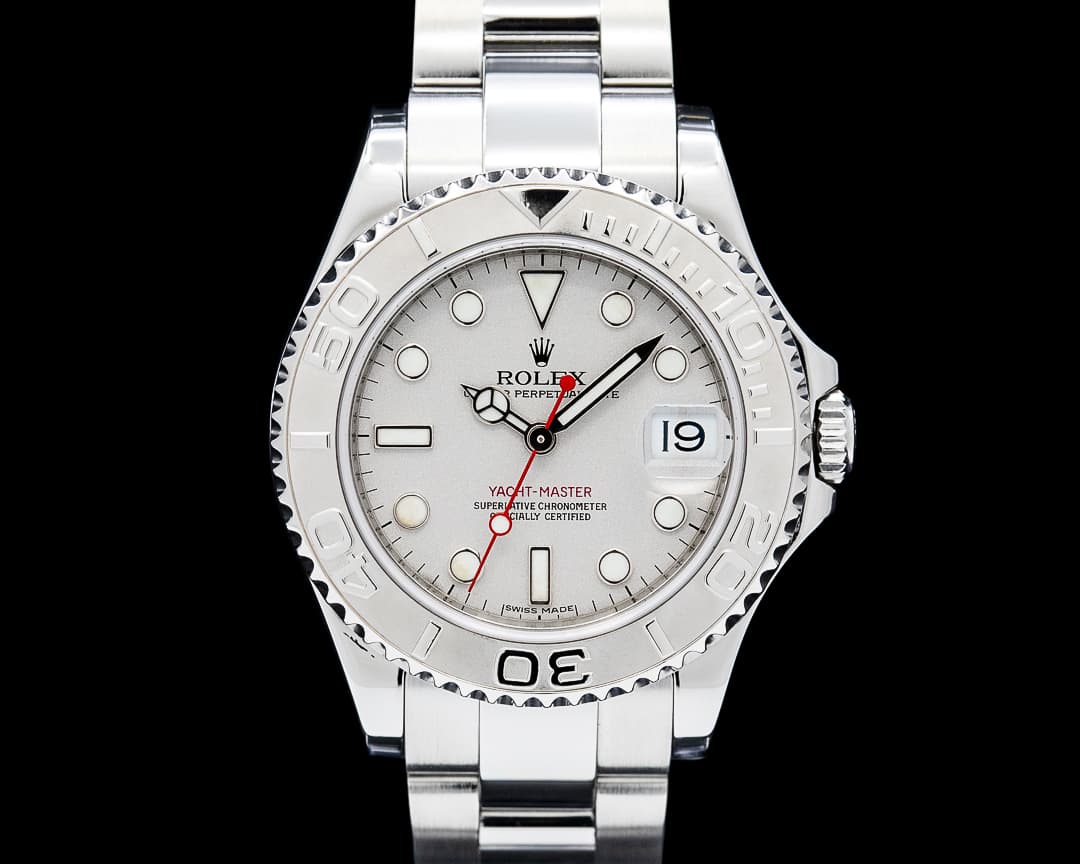 Rolex 168622 Yacht-Master Platinum Bezel SS Silver Dial