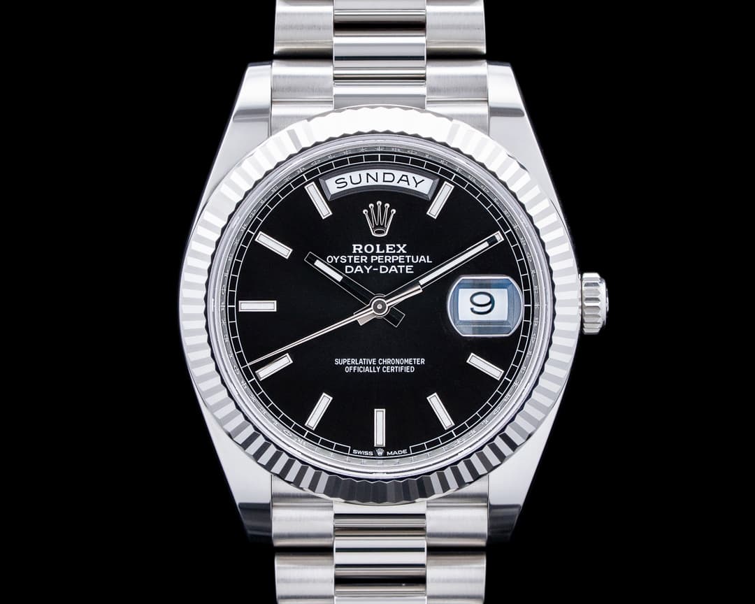 Rolex 228236 Day-Date President Platinum Black Dial 2025