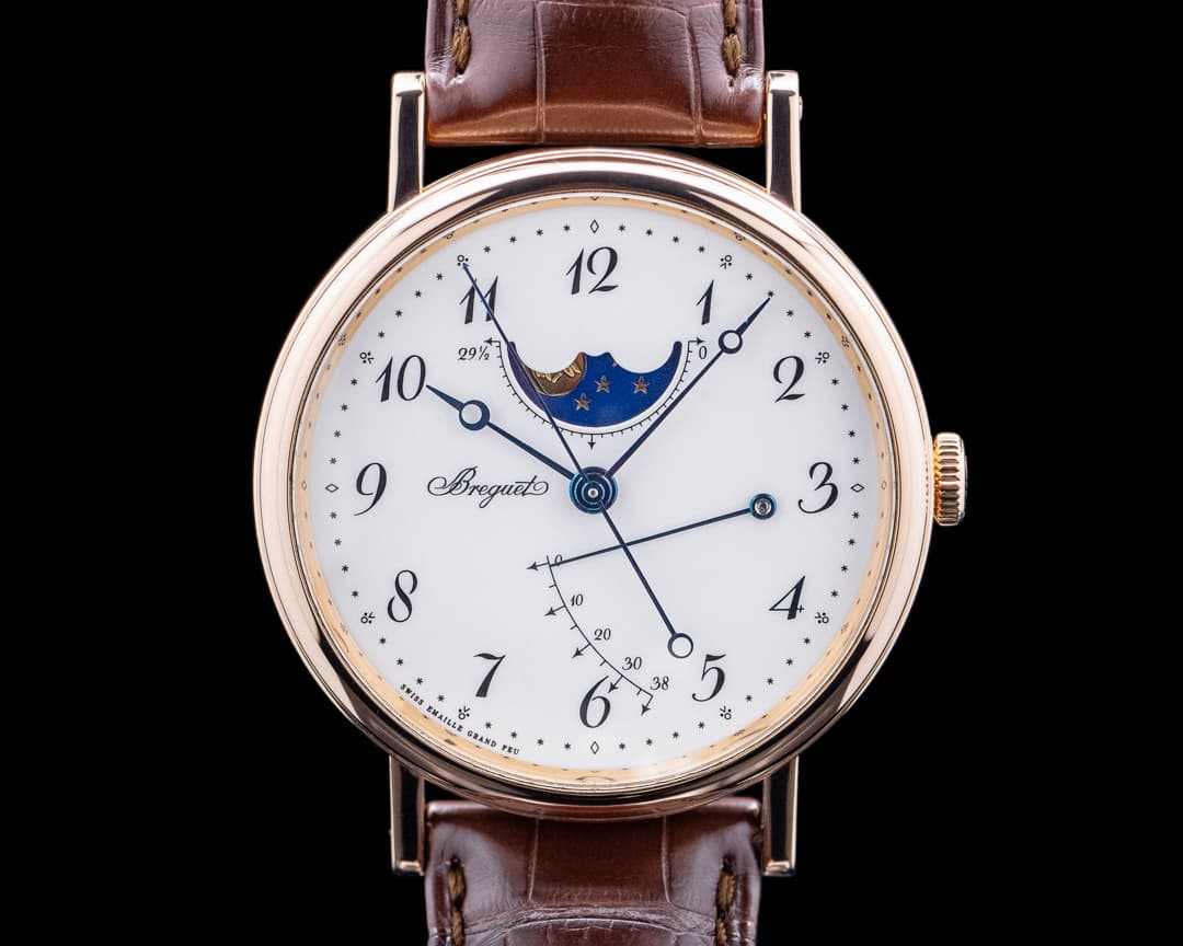 Breguet 7787BR Classique Moonphase 18K Rose Gold Grand Feu Enamel Dial