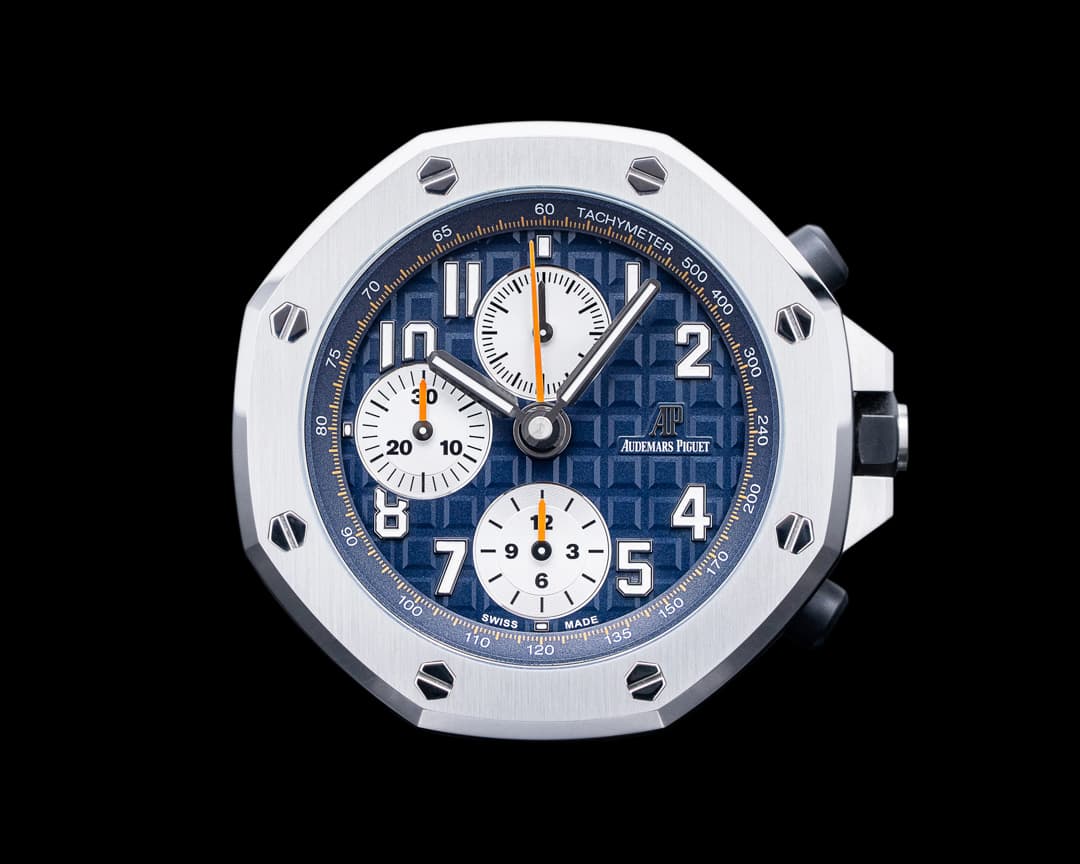Audemars Piguet Royal Oak Offshore Table Clock SS Blue Dial